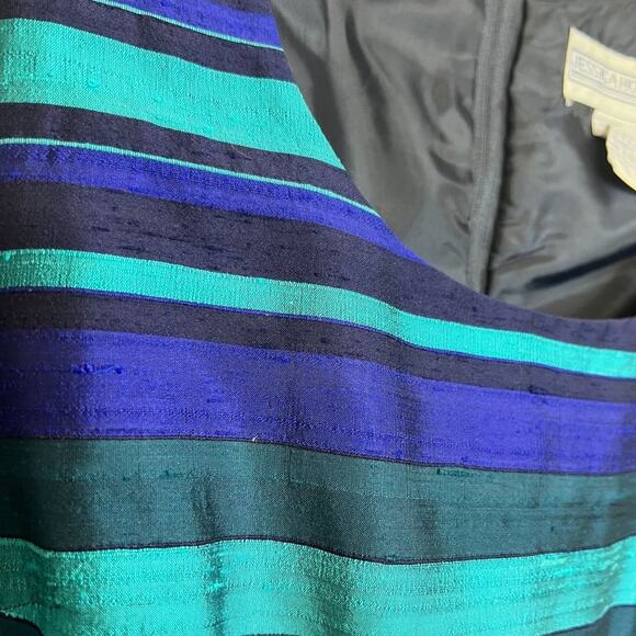 Vintage Y2K Jessica Howard Size 8 Silk Blend 2000s Midi Shift Dress Office - Picture 3 of 12